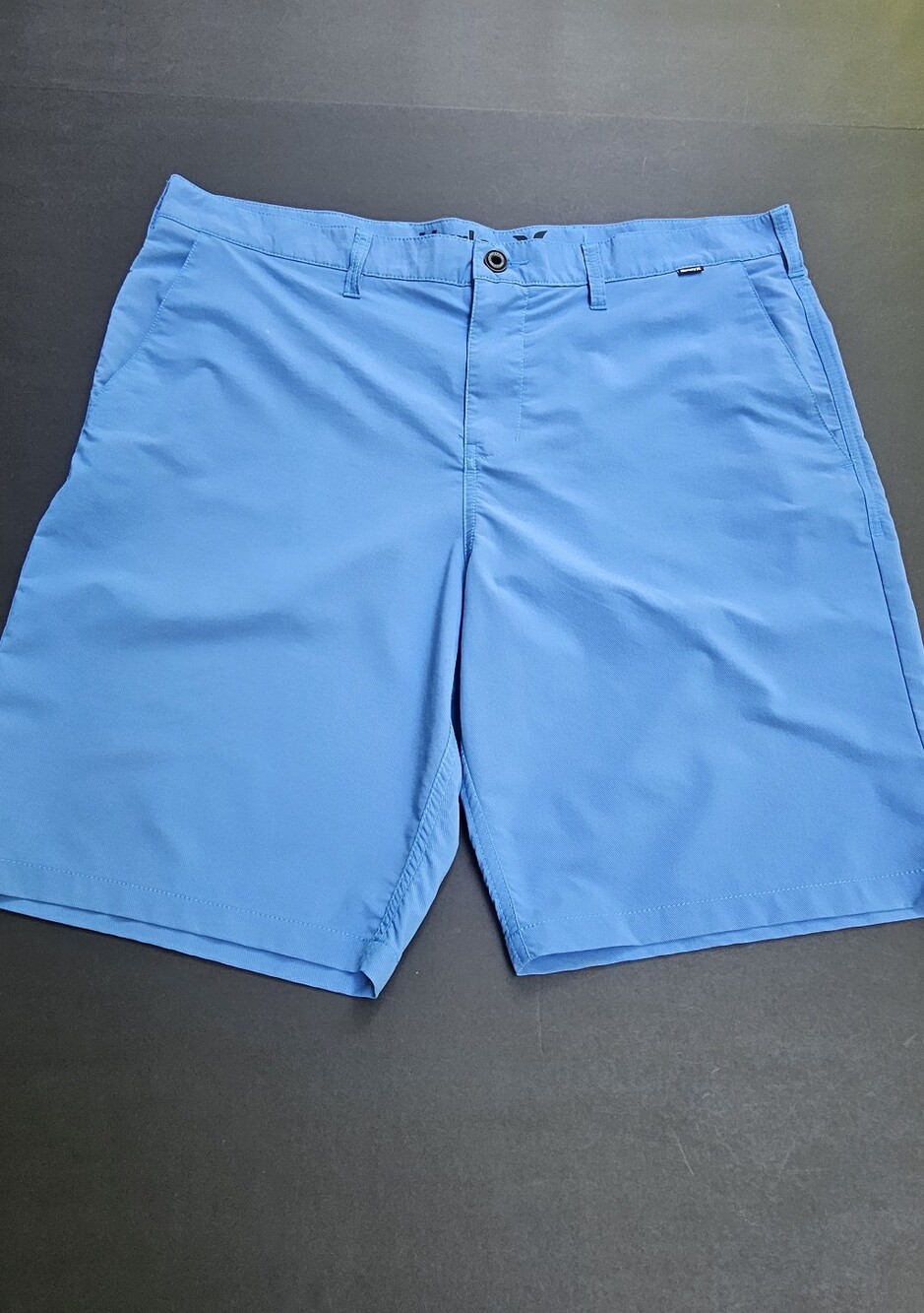 Hurley Mens Nike Dri-FIT Chino Walkshorts Blue Size 38 NWOT Casual Golf Shorts